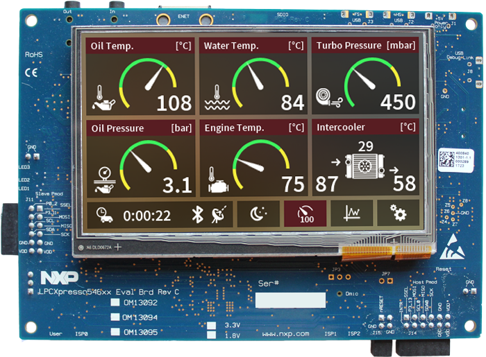 LPCXpresso54628 GUIs powered by Embedded Wizard