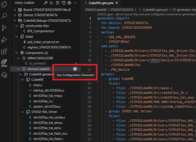 VS Code - CubeMX Integration