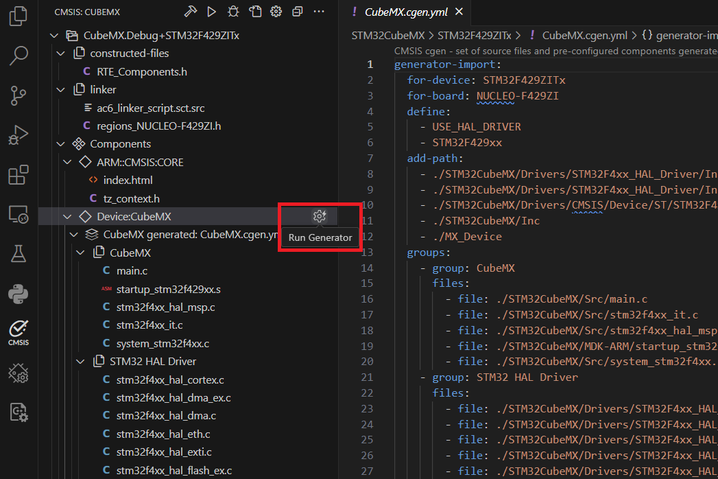 VS Code - CubeMX Integration