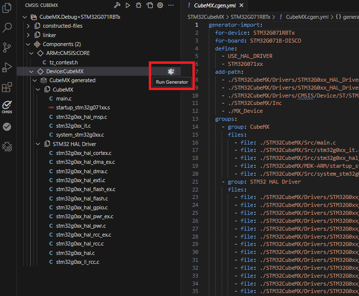VS Code - CubeMX Integration