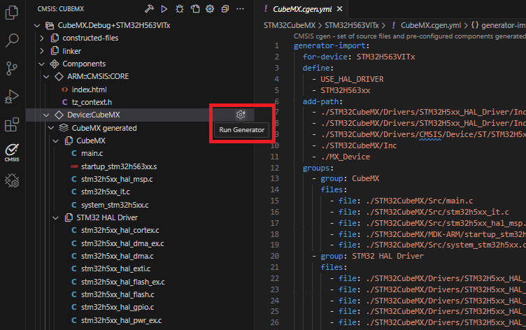 VS Code - CubeMX Integration