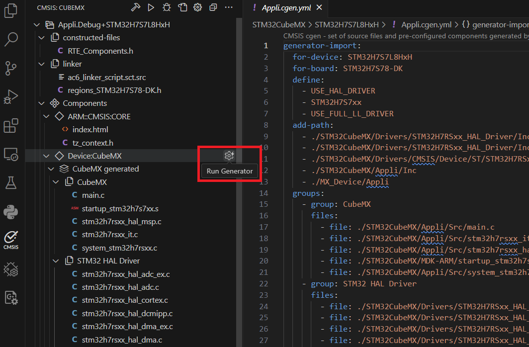 VS Code - CubeMX Integration