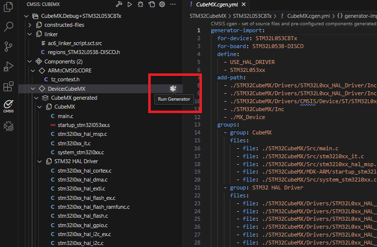 VS Code - CubeMX Integration