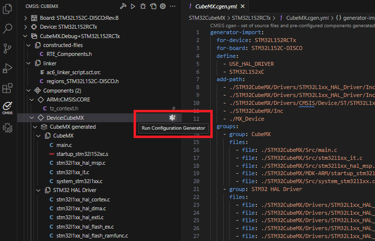 VS Code - CubeMX Integration