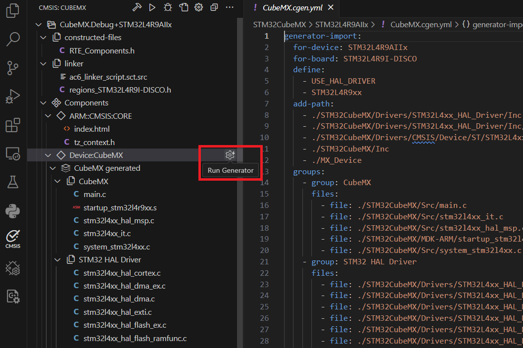 VS Code - CubeMX Integration