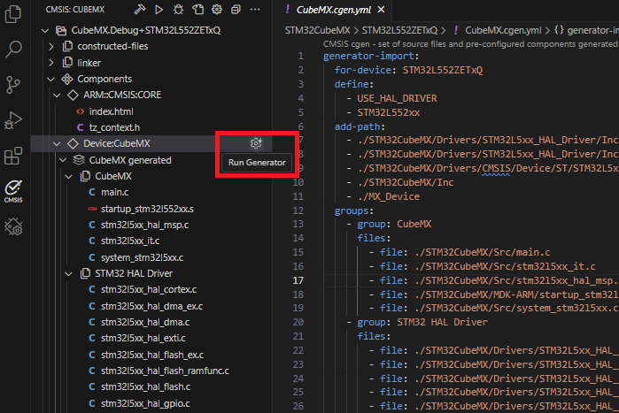 VS Code - CubeMX Integration