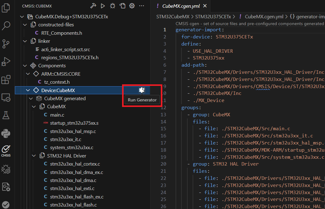 VS Code - CubeMX Integration