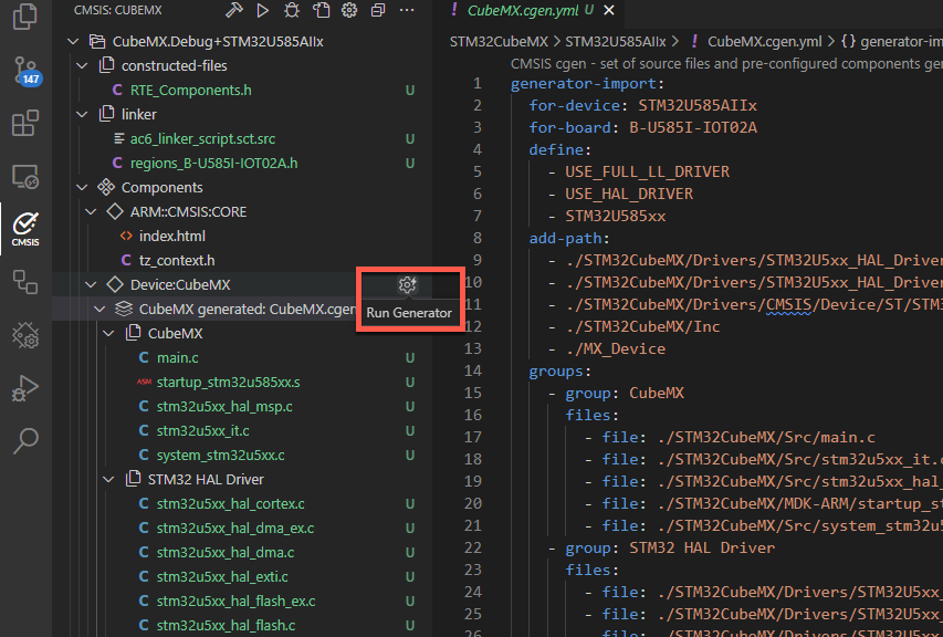 VS Code - CubeMX Integration