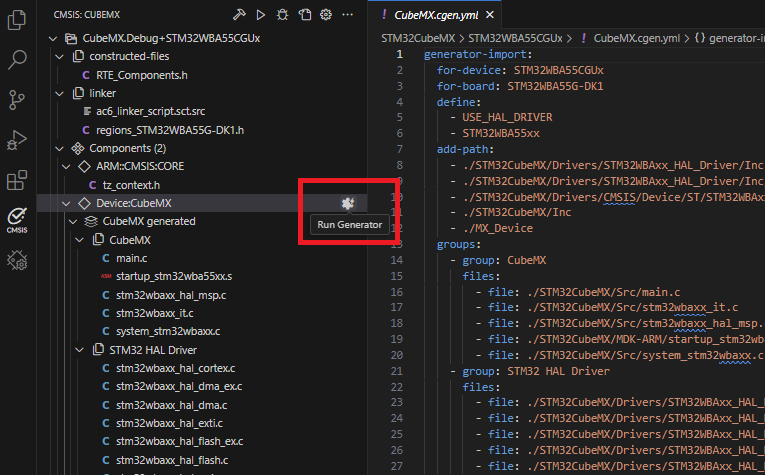 VS Code - CubeMX Integration