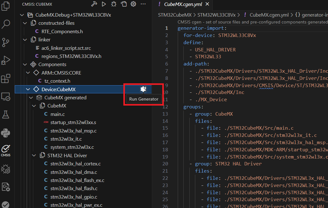 VS Code - CubeMX Integration