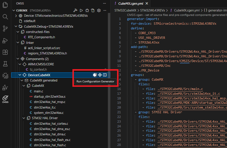 VS Code - CubeMX Integration