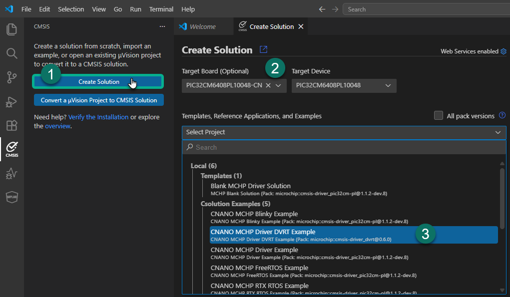 Creating DVRT Example Project in VS Code